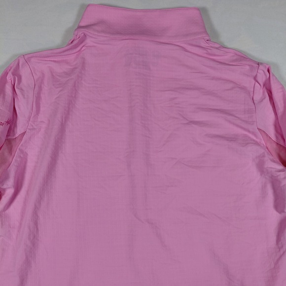 IBKUL Womens Pink Long Sleeve Quarter Zip Golf Shirt Southern Hills UPF 50+ M - Picture 8 of 14